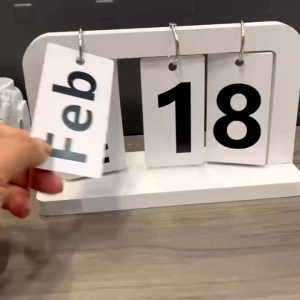 ปฏิทินสร้างสรรค์เดสก์ท็อปไม้พลิกโต๊ะงานฝีมือตกแต่งห้องนั่งเล่น