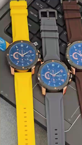 Jam Tangan Pria Terbaru/Jam Tangan Pria Fashion Tali Karet Tanggal Aktif Free Box Bonus Baterai Cadangan