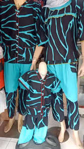 PIAMA T3/4 MOTIF JIRZAK BISA COPLE IBU DAN ANAK BAJU TIDUR BATIK KHAS BAGAN SSIAPI API