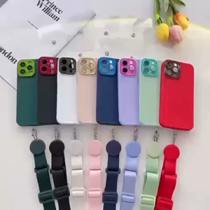 Premium Universal Tali Gantungan Hp Lebar Nylon Lanyard Adjustable Candy Macaron Colorfull Strap Sling Bag Slempang Kuat Kokoh Bisa Panjang Pendek Id Card Kunci Key Chain Keychain Kartu