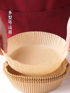 50Pcs Air Fryer Disposable Paper Liner - Airfryer Nonstick Baking Papers - Airfryer Oil-proof Water-proof Round Liners - Food Grade Parchment Paper Kitchen Accessories