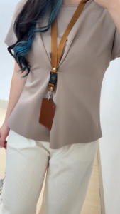2749 Basic Sherin Top Scuba Blouse Wanita Atasan Wanita