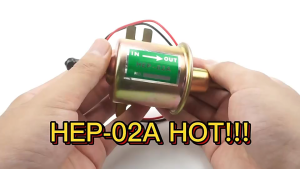 ปั๊มเชื้อเพลิงน้ำมัน HEP-02A ปั๊มเชื้อเพลิงไฟฟ้า 12V/24V แรงดันต่ำ สำหรับรถดีเซลและเบนซิน ปั๊มติ๊ก ปั้มติกนอกถัง ปั้มติ๊กรถยนต์ Electric Fuel Pump