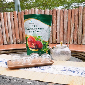 Trà nấm lim xanh thìa canh TRATOSA 8 Vị - 60 gói thảo dược hoàn toàn từ thiên nhiên