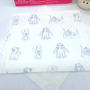 Tấm lót sơ sinh chính hãng Hiền Trang cao cấp bịch 100 tấm miếng lót phân su thấm hút mềm mịn