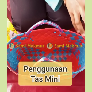 Tas Anyaman Plastik Kotak Kecil (S) untuk Souvenir Bingkisan Berkatan Hampers Hantaran Belanja Berkat