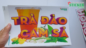 🔥 MIẾNG DÁN TRÀ ĐÀO CAM SẢ TRANG TRÍ TIỆM TRÀ QUÁN NƯỚC 🔥 DÁN TƯỜNG XE CỬA KÍNH... SANG TRỌNG