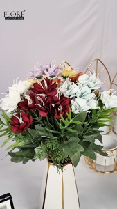 Bunga Dahlia 5 Cabang Artificial/Bunga Hias Buket/Bunga Artificial/Bunga Hias Plastik 6 Kuntum (NK-80)