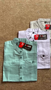 Follux - Baju Kemeja Anak Polos Bahan Bangkok Premium