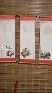 combo 10 tờ giấy viết thư pháp 27x79cm đủ mẫu bao gồm cả nẹp treo