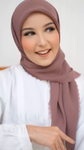 COTTON VENUS PREMIUM: Hijab Mewah Segiempat Katun Tekstur