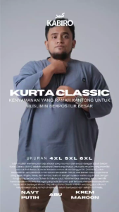 KURTA CLASSIC KABIRO Koko Pria Jumbo Big Size Maxi by ROSAL 4XL 5XL 6XL