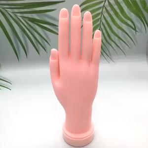 มือและเท้าเทียมสําหรับฝึกทําเล็บมือและต่อเล็บ