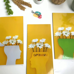 Dekorasi Interior Rumah dengan Hiasan Dinding Flower Krisan Aestetik 15x30 CM