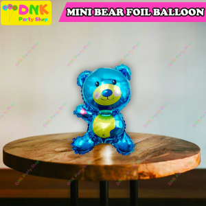 Cute 14 inch Teddy Bear Blue Pink Foil Balloon Shaped Small Mini Baby Shower Mylar Party Decor Animal Kids DIY Supplies Gender Reveal He or She Its a Boy Girl