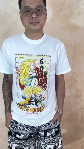 Patgang Kaos Distro Pria / Kaos T-Shirt Drag0n Ball ( Foil Gold ) Kaos Sablon 100% Catton Premium