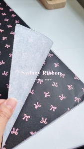 กระดาษซิดนีย์ กระดาษซับในช่อดอกไม้ลายโบว์ กระดาษห่ออเนกประสงค์