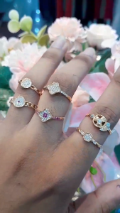 CINCIN EMAS WANITA MODEL ELEGAN SIMPEL KADAR 6K (300) 8K (375) CINCIN FASHION KODE CWT 620 CWT 621 CWT 622 CWT 624