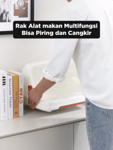 【BELI LOKAL】Dejavu Rak Piring Pengering Alat Makan Anti Jamur Tempat Alat Makan Dengan Penutup Transparan Anti Debu Rak Piring Dapur Rak Piring Minimalis Rak Sendok Mangkok Botol bayi rak perlengkapan HLB402