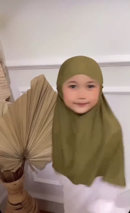 Jilbab anak perempuan Bergo maryam Hijab jersey instan Kerudung anak 1-5 tahun Jilbab tali belakang