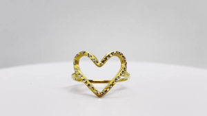 MJ Jewellery 375/9K Gold Big Heart Ring C4