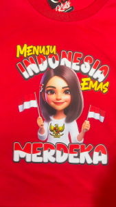 Baju Couple HUT RI Keluarga Bahan Katun Tebal Lembut & Adem