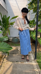 ROK JEANS WANITA 7/9 MIDI TERBARU BAHAN MELAR KOREAN STYLE TERLARIS