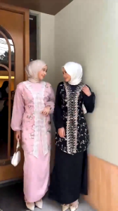 BEST SELLER Diandra Dress Muslim Pesta Dress Wanita Terbaru 2024 Gamis Kondangan Wanita Gamis Brukat