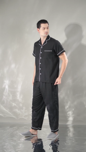 [NEW] Oriana Sleepwear Piyama Set Poly Bamboo Navya Series for Man /  Pajamas Pria / Baju Tidur Pria Tangan Pendek Adem / Seserahan/ Hadiah Pernikahan