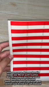 Stiker pipi bendera / tempelan / pipi / 17 an / 17 agustus / HUT RI