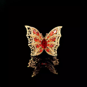 N1132 Nhẫn nữ thiết kế hình BƯỚM đính đá CZ cao cấp sáng lấp lánh JOJO