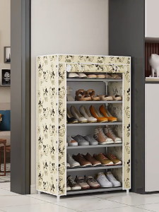 ชั้นวางรองเท้า ตู้เก็บรองเท้า ชั้นรองเท้า ตู้รองเท้า ตู้ใส่รองเท้า 7ชั้น จำนวน 21 คู่ ผ้าคลุม กันน้ำ กันฝุ่น พร้อมช่องเก็บของด้านข้าง