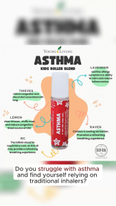 Young Living Kids Asthma Relief Roller Blend – Natural Topical Essential Oil for Easy Breathing & Massage
