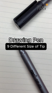 TRG Drawing Pen TRG DP-01 - Spidol Pulpen Pena Gambar Hitam 0.05 0.1 0.2 0.3 0.4 0.5 0.6 0.8 Brush