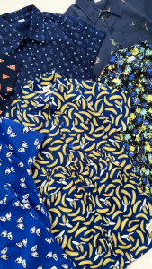 PEEWEE Setelan Kemeja One Set Motif Full Print Lengan Pendek Anak Laki-laki Pattern B Kids Shirt 1-12 Tahun