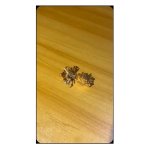 YOKO Anting Wanita Bentuk Api Berlapis Anti karat dan Anti Luntur Anting Wanita Dewasa Asli Anting Tusuk Korea Style Emas E1-8