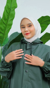 Jas Hujan Pria Wanita Dewasa Setelan Baju Celana TerbaikTebel Elastis Anti Rembes by Akula