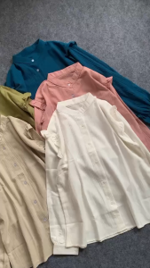 Yurim Blouse Ruffle kemeja wanita Ootd Atasan wanita kemeja crinkel basic lengan panjang