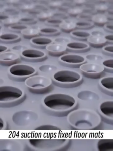 Bathroom Mat With Suction Cups Hollow Design Non-Slip Mat Antibacterial Anti-Mold Fast Drain Shower Mat
