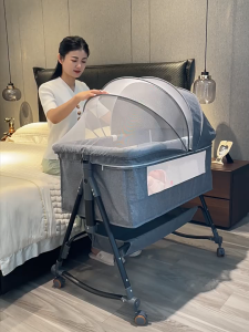 SG READY STOCK Baby Cradle Crib Adjustable Baby Bed With Detachable Side Panel Multifunctional Baby Cot bed Liftable