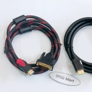 Cáp HDMI ra DVI dài 1.5m: Đầu DVI-I (24+5 chân kim) / Đầu DVI-D (24+1 chân kim).