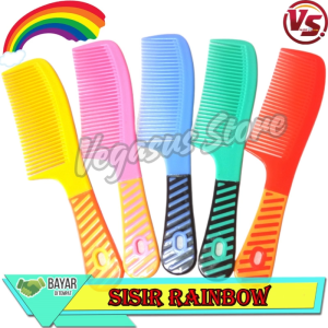 10Rb/3Pcs Sisir Rambut Raibow Panjang 20cm Sisir Garis Pelangi Lebih Murah-Vegasus Store(COD)