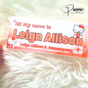 Paperynt Laminated Nametag for Kids and Teens Back to Back Print and can be Customized with lace