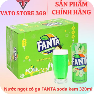Nước ngọt có ga FANTA soda kem lon 320ml
