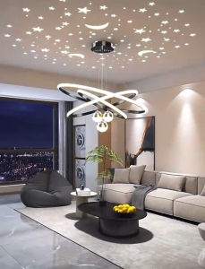 Lampu Gantung Modern: Ruang Tamu LED Chandelier & Langit Berbintang