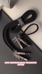 BAZIC by Energea GoCharge Alucable 4 in 1 Aluminium Charging Cable 15cm/100cm
