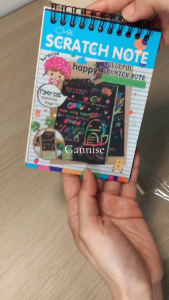 Scratch Note Book Buku Gores Magic Warna Warni Kecil Black Cardboard Edukasi ST0101