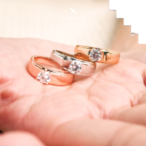 Xuping Cincin Kawin Emas Motif Mata 1 Polos 0125010200