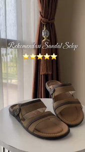 ALOPE - Sandal Kulit Selop H 06 Sendal Pria Kasual Dewasa Ukuran 39 40 41 42 43