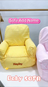 [ Genius Baby House ] Embroidery Add Name Baby Cushion Sofa Chair Hand Made T3993